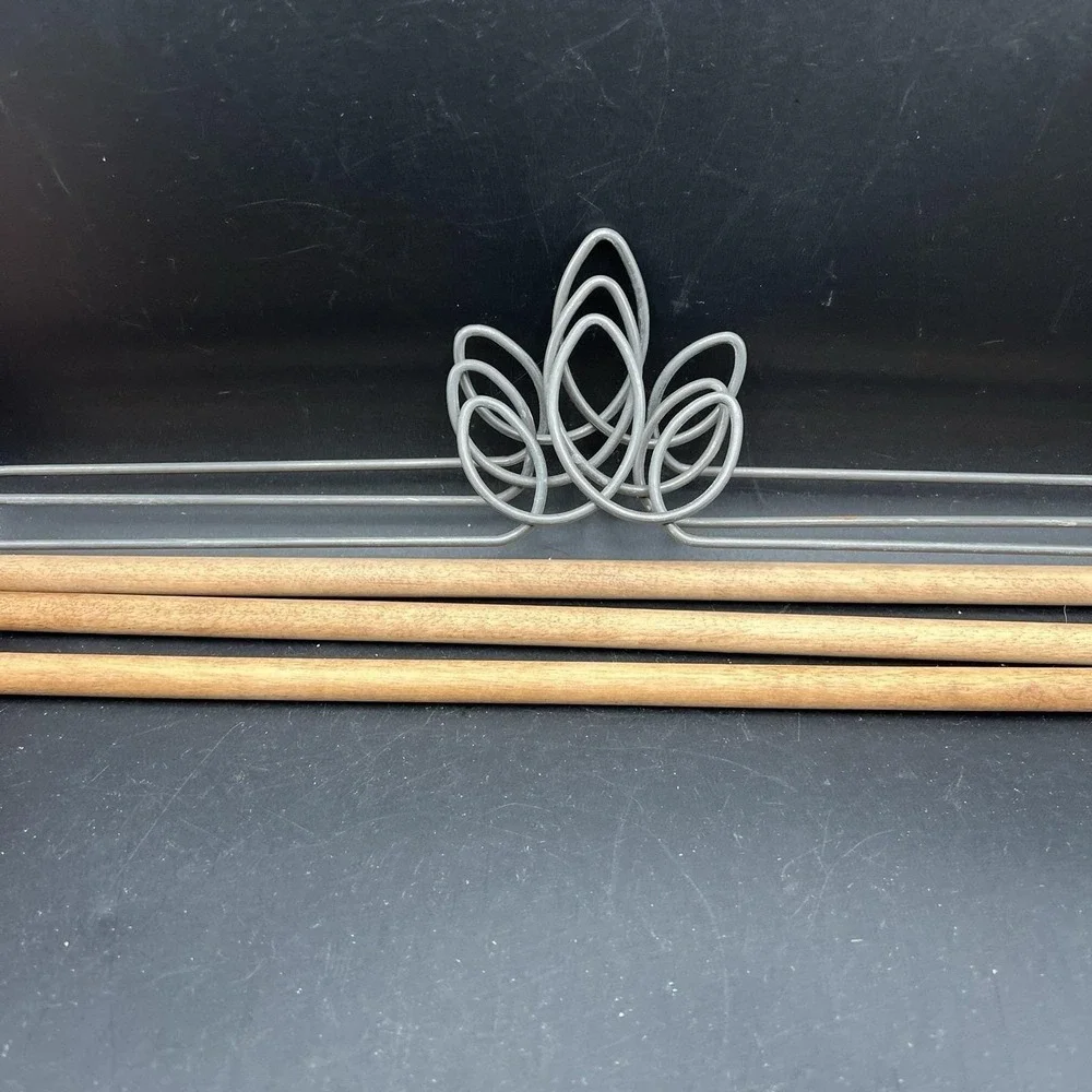 3 Ackfeld Gray Wire Metal Wood Dowel Quilt Craft Hanger Display Projects